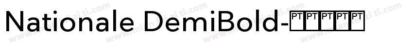 Nationale DemiBold字体转换